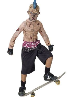 Zombie Skate Board Punk Costume